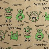 The Unique Paper Company Ukrasni papir R Doodles Green Monsters | ePonuda.com