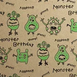 Ukrasni papir R Doodles Green Monsters