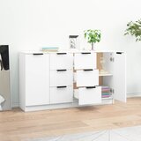  Komode 2 kom bijele 60 x 30 x 70 cm od konstruiranog drva | shoptok.hr