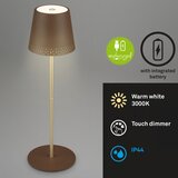BRILO LED stona punjiva dodirna lampa KIKI LED/2,6W/5V IP44 2600 mAh braon | Eponuda.com