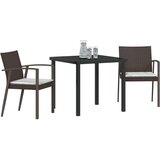  Set od 2 Smeđa PE ratan 2-Sjedala Izdržljivo Vanjska Stolica | shoptok.hr