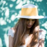 Art of Polo Wide Stripe Hat Ecru-Yellow | Shoptok.si