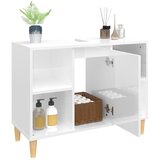 Ormarić za umivaonik visoki sjaj bijeli 80 x 33 x 60 cm drveni | shoptok.hr