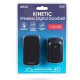 Delight Digitalni brezžični zvonec KINETIC brez uporabe baterij črn | Shoptok.si