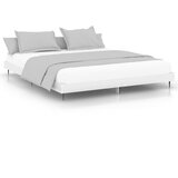 Maison Chic Posteljni okvir - Dvoposteljna postelja - Zakonska postelja visok sijaj bel 120x200 cm inženirski les-J15498, (21771678) | Shoptok.si