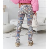Gemre Beige Patterned Trousers Secchiano | Shoptok.si