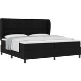 vidaXL Box Spring Postelja z Matracem Črna 200x200 cm Tkanina | Shoptok.si