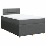 Maison Chic Box spring postelja - Vzmetna postelja z vzmetnico temno siva 120x200 cm blago SL16738, (21896046) | Shoptok.si