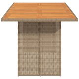  Vrtni stol s pločom od drva bagrema bež 190x80x74 cm poliratan | Eponuda.com