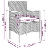  5-dijelni vrtni blagovaonski set s jastucima crni | shoptok.hr
