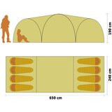  Iglu šator za kampiranje 650 x 240 x 190 cm za 8 osoba plavi | shoptok.hr