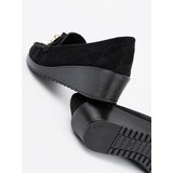 Shelvt Black suede shoes with a decorative teddy bear | shoptok.hr
