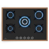 Klarstein Lumiflame plinska ploča za kuhanje, 5 plamenika, bakreni okvir, električno paljenje, snaga 10,4 kW | shoptok.hr