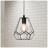 Eglo visilica Mardyke 43643, 1x E27, Ø23 cm, crna i prozirno staklo | shoptok.hr