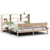 vidaXL Knjižna postelja brez vzmetnice 200x200 cm trdna borovina | Shoptok.si