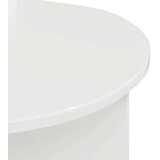  Klubska miza Bela visok sijaj 100 x 50 x 40 cm Inženirski les, (5000295407) | Shoptok.si