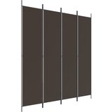 Maison Chic Paravan - Sobne pregrade 4-delni rjav 200x220 cm blago, (22112008) | Shoptok.si