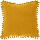 Atmosphera UKRASNI JASTUK S POMPONIMA 40X40CM POLIESTER/POLIAMID OKER | shoptok.hr