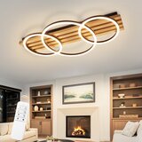 Nettlife zatemnilna LED stropna svetilka, 70 cm, 46 W, sodobna črna zasnova, za dnevno sobo in spalnico, z daljinskim upravljalnikom, (5000491370) Cene