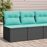 vidaXL 2-dijelni set vrtnih sofa s jastucima crni od poliratana bagrem | shoptok.hr