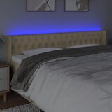  LED uzglavlje krem 183x16x78/88 cm od tkanine | shoptok.hr