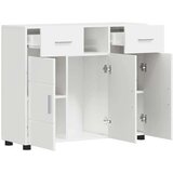  Strani šal z vrati Bela z visokim sijajem 88.5 x 30.5 x 73 cm, (5000068979) | Shoptok.si