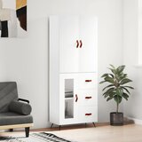  Visoka komoda bijela 69,5x34x180 cm konstruirano drvo Cijene