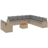  12-dijelni set vrtnih sofa od poliratana s jastucima bež | shoptok.hr