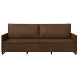 SOFA za 3 osobe Smeđa 220 x 81 x 82 cm Umjetni sued - Smeđa 210 cm | shoptok.hr