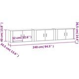  Zidni TV ormarići 2 kom Bijela 80x34,5x40 cm | shoptok.hr