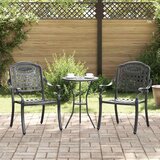  Vrtna stolica 2 pcs Crna 55 x 56,5 x 91cm Aluminij | shoptok.hr
