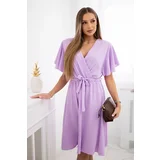 Kesi Włoski Dress with a plunging neckline light purple