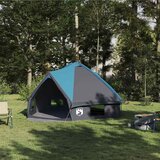 Šator Teepee za 6 osoba Plava i siva 431 x 366 x 185 cm | shoptok.hr