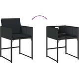  9-dijelni vrtni blagovaonski set s jastucima crni od poliratana | shoptok.hr