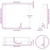  Noge za blagovaonski stol U-oblik 2 kom antracit 90 x (72-73) cm čelik | shoptok.hr