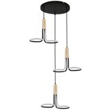Vidik 23146 VISEĆA SVJETILJKA LED 48W MODERNA LOTUS CRNA S DRVOM 4000K | shoptok.hr