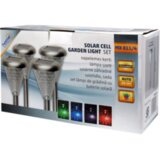 Home Solarna vrtna LED svetilka, kovina/steklo, set 4 kosi, 300 mAh - MX 811/4 | Shoptok.si