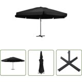  The Living Store Zunanji senčnik z aluminijastim drogom 500 cm črn - Senčnik, (21743550) | Shoptok.si