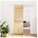 vidaXL Drsna vrata s kompletom vodil 70x210 cm trdna borovin Cene