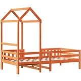  Okvir kreveta s krovom voštano smeđi 90x200 cm masivna borovina | shoptok.hr