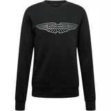 Hackett London Sweater majica srebrno siva / crna