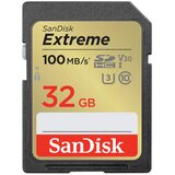 Sandisk SDHC 32GB EXTREME, 100/60MB/s, UHS-I, Speed Class 3 (U3), V30,C10 SDSDXVT-032G-GNCIN | Shoptok.si