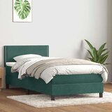 Box spring postelja z vzmetnico temno zelena 80x220 cm žamet, (21792459) Cene