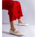 Gemre White matte finish ballet flats Longhola | shoptok.hr