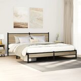 Maison Chic Kovinski Posteljni okvir - Dvoposteljna postelja - Zakonska postelja brez vzmetnice sonoma hrast 180x200 cm, (21694231) | Shoptok.si