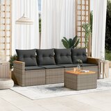 Maison Chic Seti vrtnega pohištva - Vrtna garnitura - Vrtni pohištvo set 5-delna z blazinami siv poli ratan, (21818092) | Shoptok.si