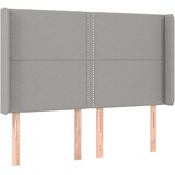 Uzglavlje s ušima svjetlosivi 147x16x118/128 cm od tkanine | shoptok.hr