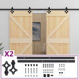  Klizna vrata 2 kom. 90 x 210 cm Masivna borovina | shoptok.hr