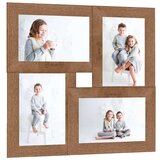 vidaXL Okvir za 4 fotografije (13 x 18 cm) svjetlosmeđi MDF | shoptok.hr