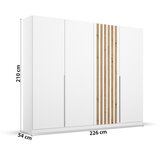Rauch Möbel omara s klasičnimi vrati, bela, hrast artisan | Shoptok.si